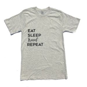 EAT SLEEP TRAVEL REPEAT Travel T-shirt